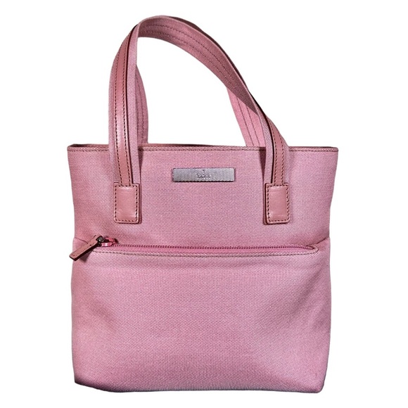 GUCCI Pink Canvas & Leather Mini Hand Bag - Picture 4 of 12